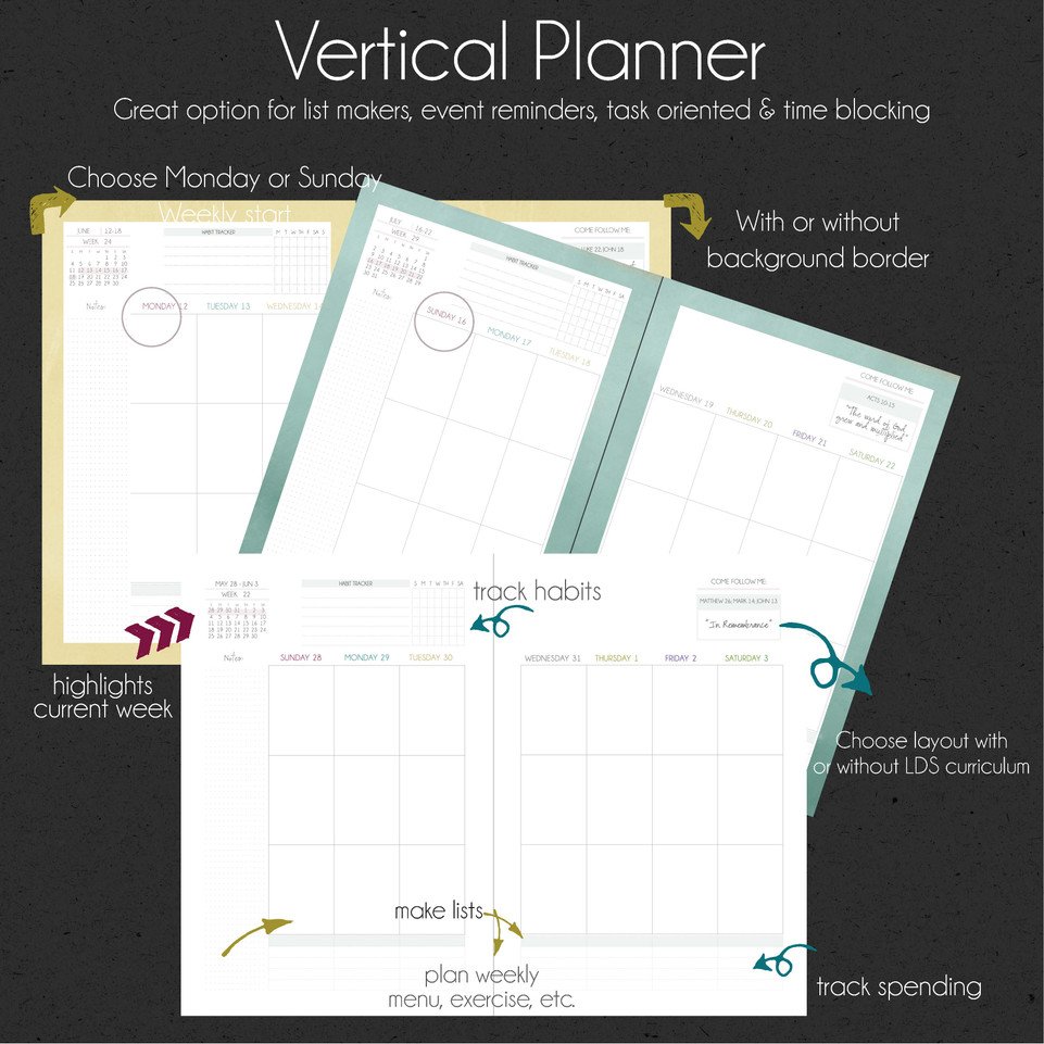 Vertical Planner 2024